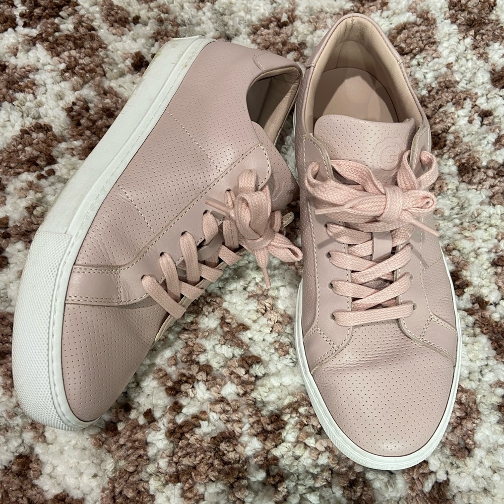 GREATS pink leather sneakers size 8.5 made in Italy